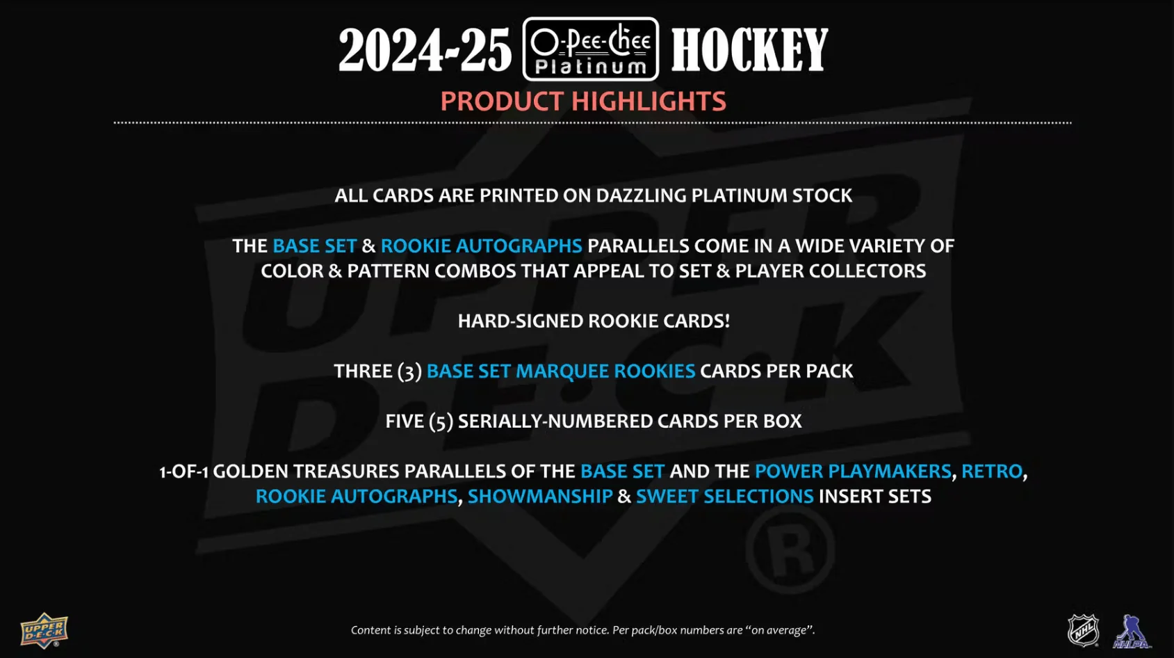 2024-25 Upper Deck O-Pee-Chee Platinum Hockey Hobby Box - Image 3