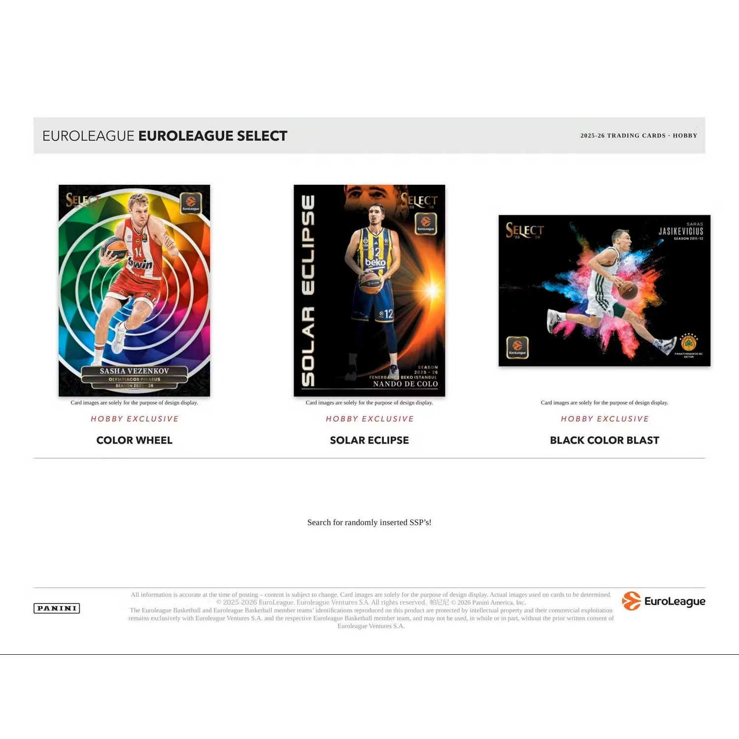 2025-26 Panini Select Euroleague Basketball Hobby Box - Image 15