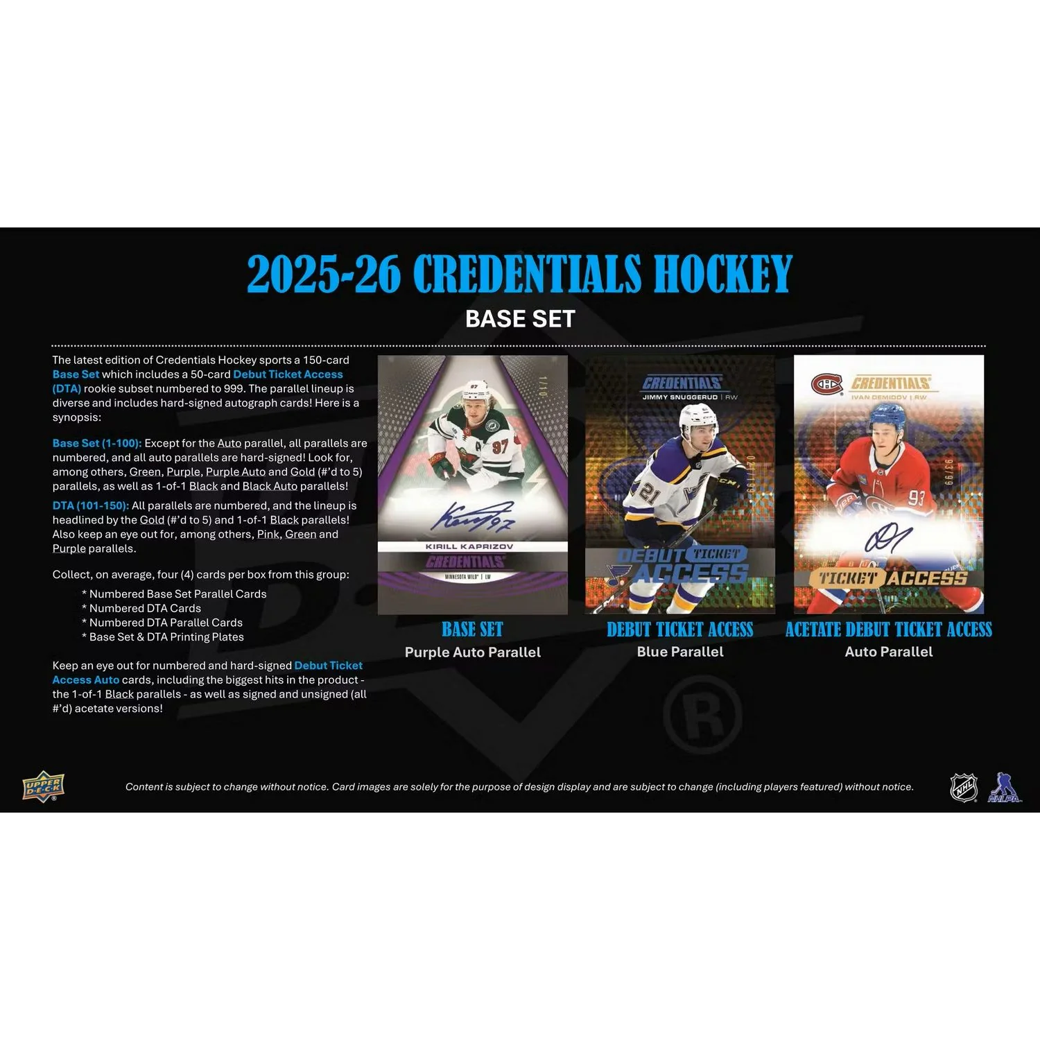 2025-26 Upper Deck Credentials Hockey Hobby Box *Contact Us To Order* - Image 5