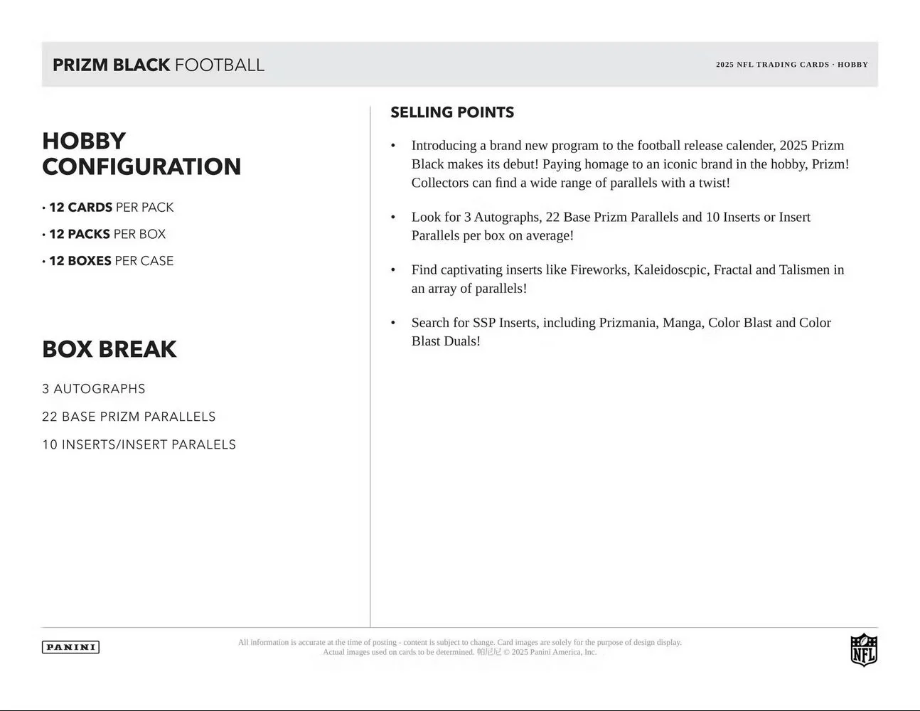 2025 Panini Prizm Black Football Hobby Box - Image 7