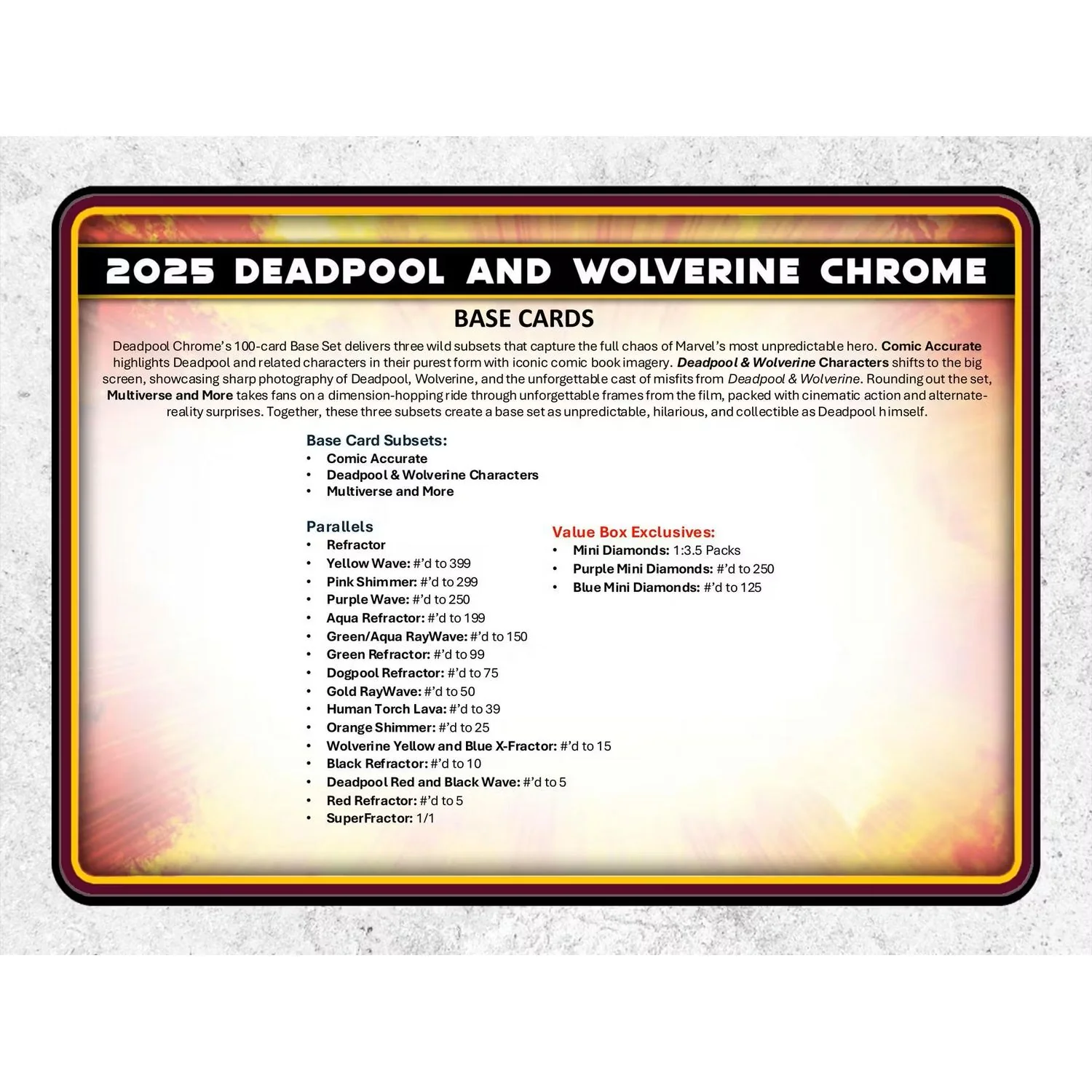 2025 Topps Marvel Chrome Deadpool Blaster Box - Image 4