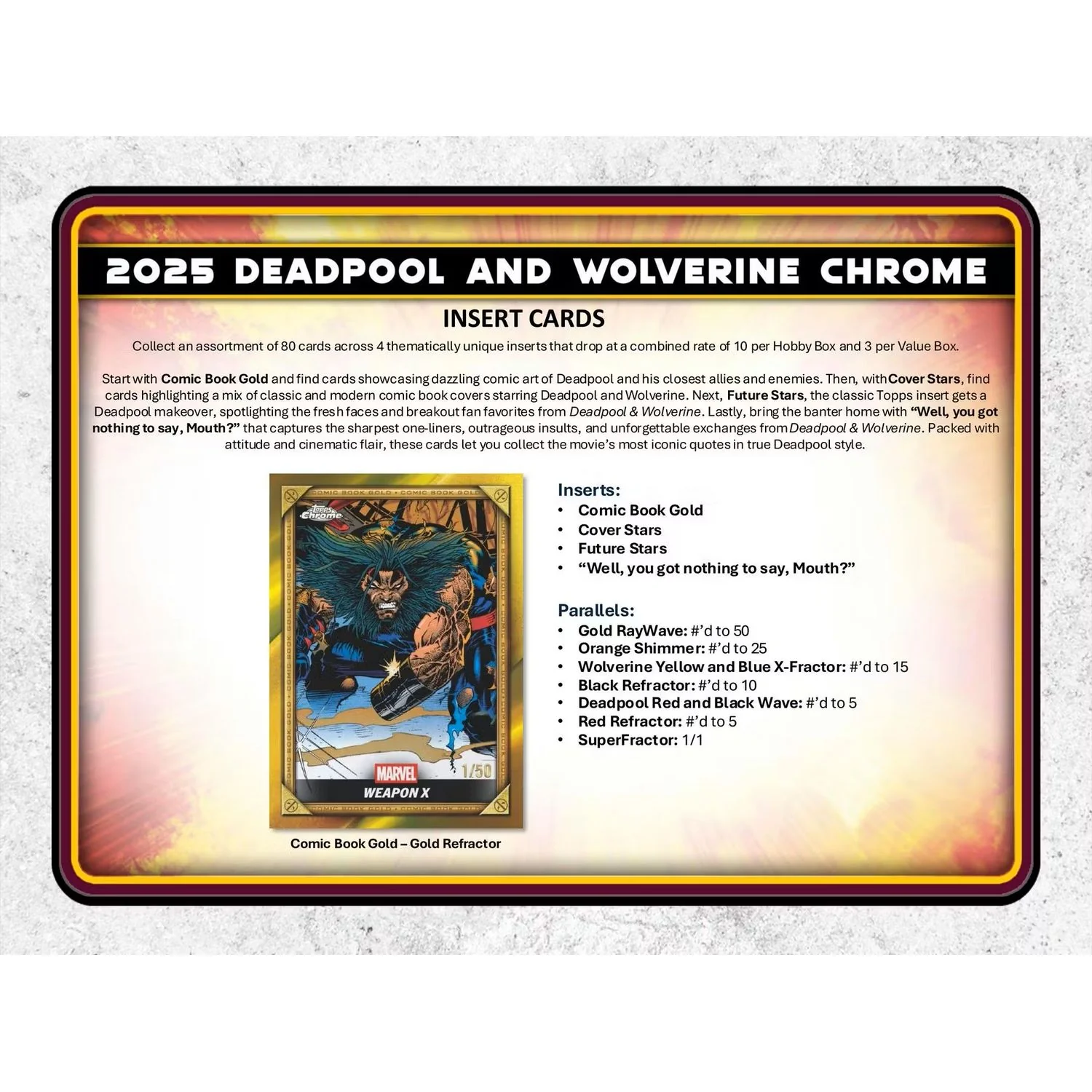 2025 Topps Marvel Chrome Deadpool Blaster Box - Image 5