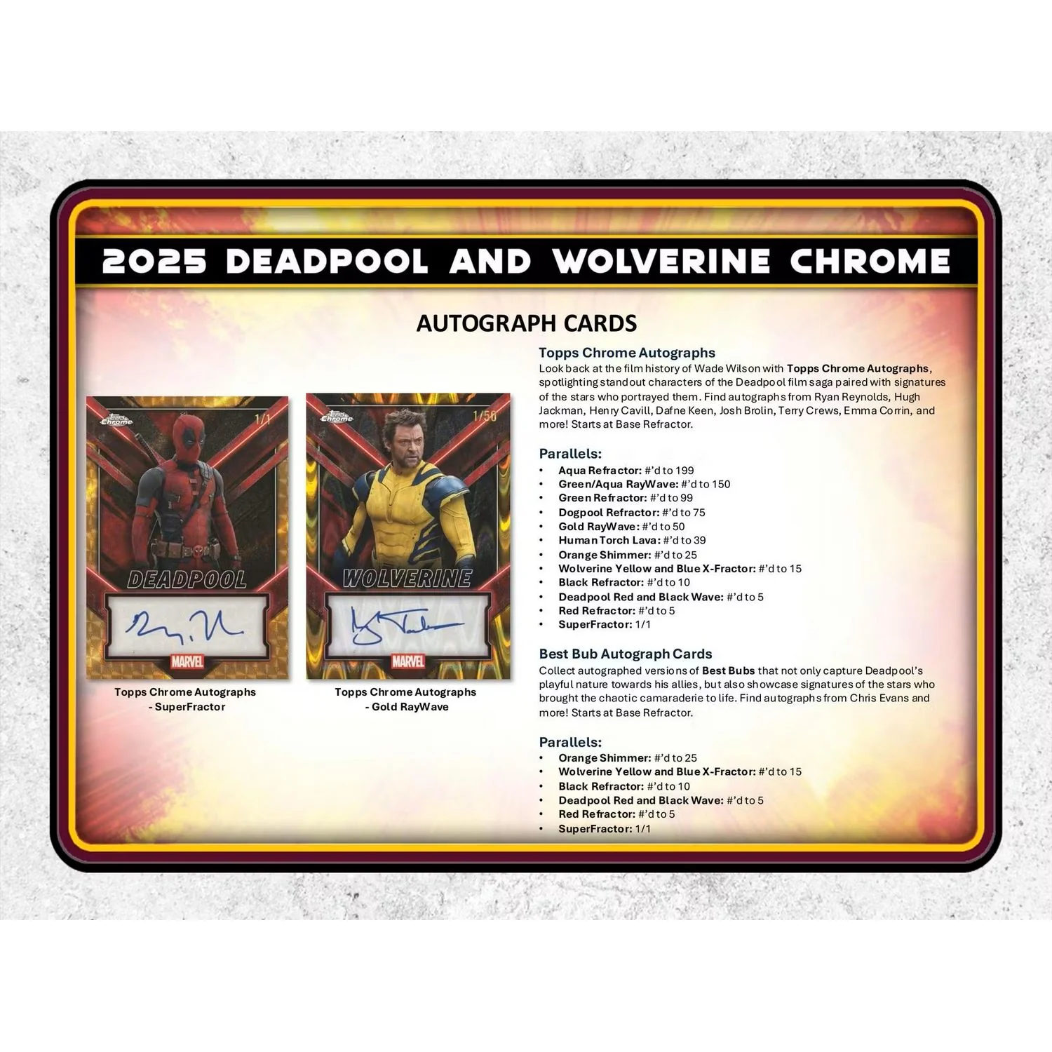 2025 Topps Marvel Chrome Deadpool Blaster Box - Image 7