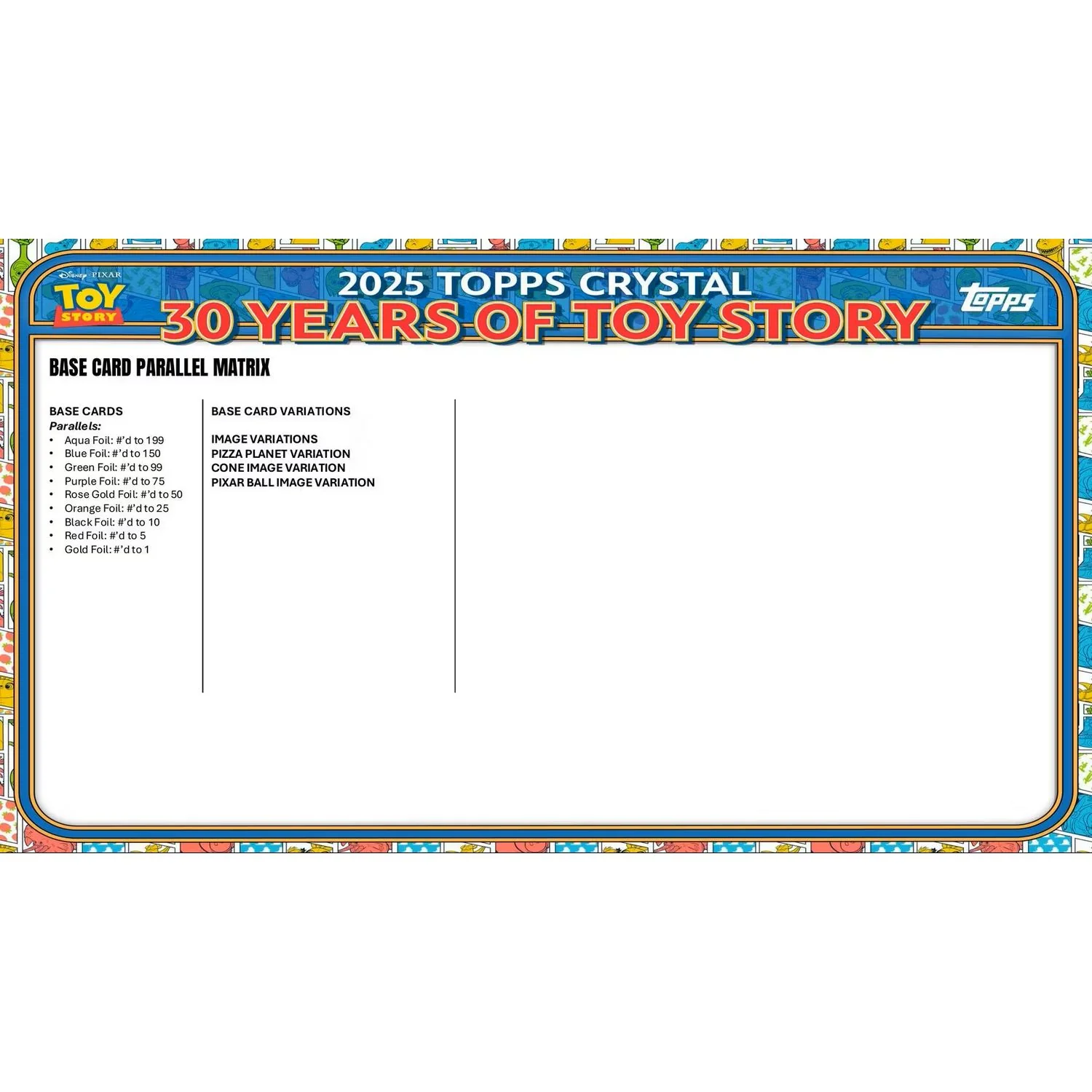 2025 Topps Pixar Crystal 30 Years of Toy Story Hobby Box - Image 16