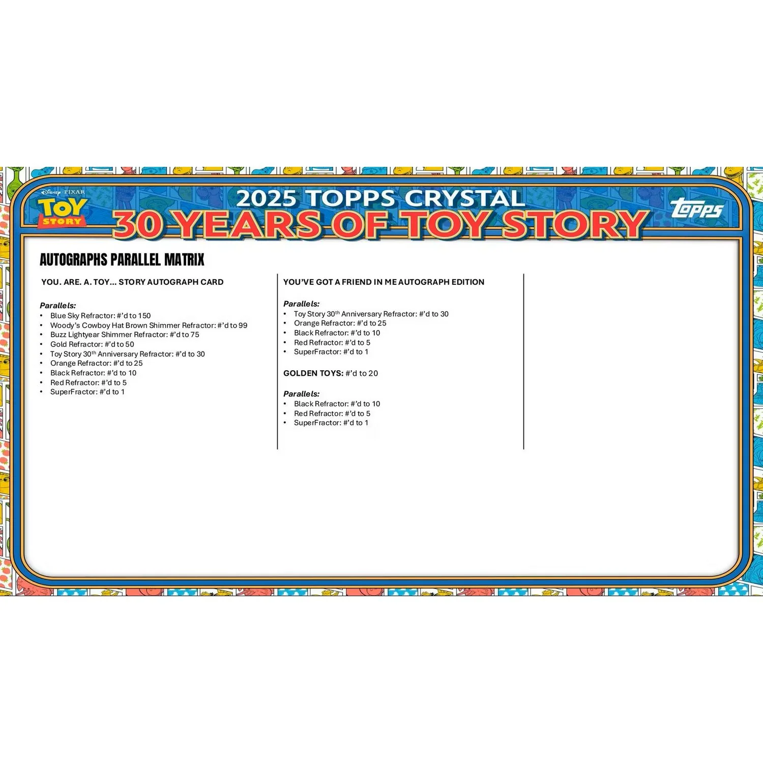 2025 Topps Pixar Crystal 30 Years of Toy Story Hobby Box - Image 21