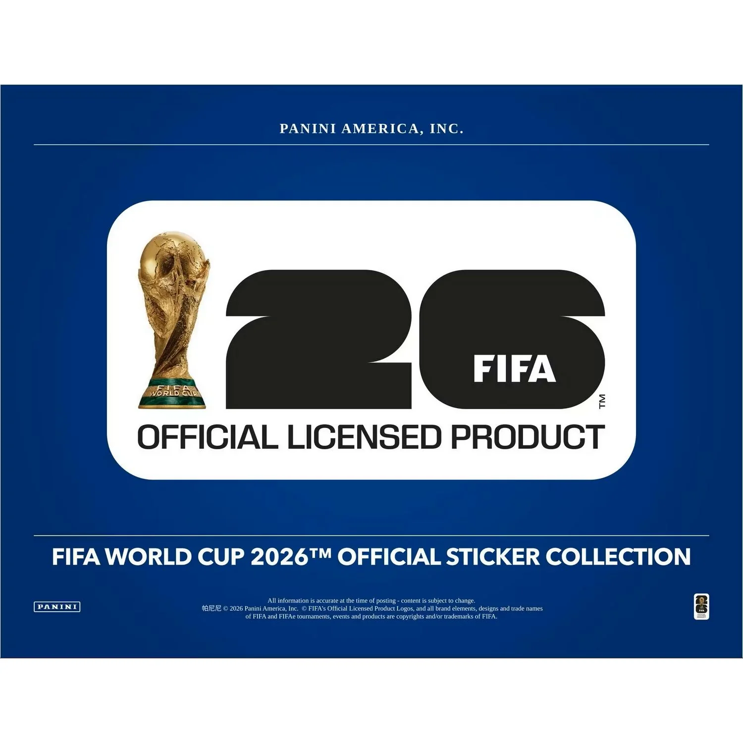 2026 Panini FIFA World Cup Soccer Sticker Hard Cover Album - Image 2