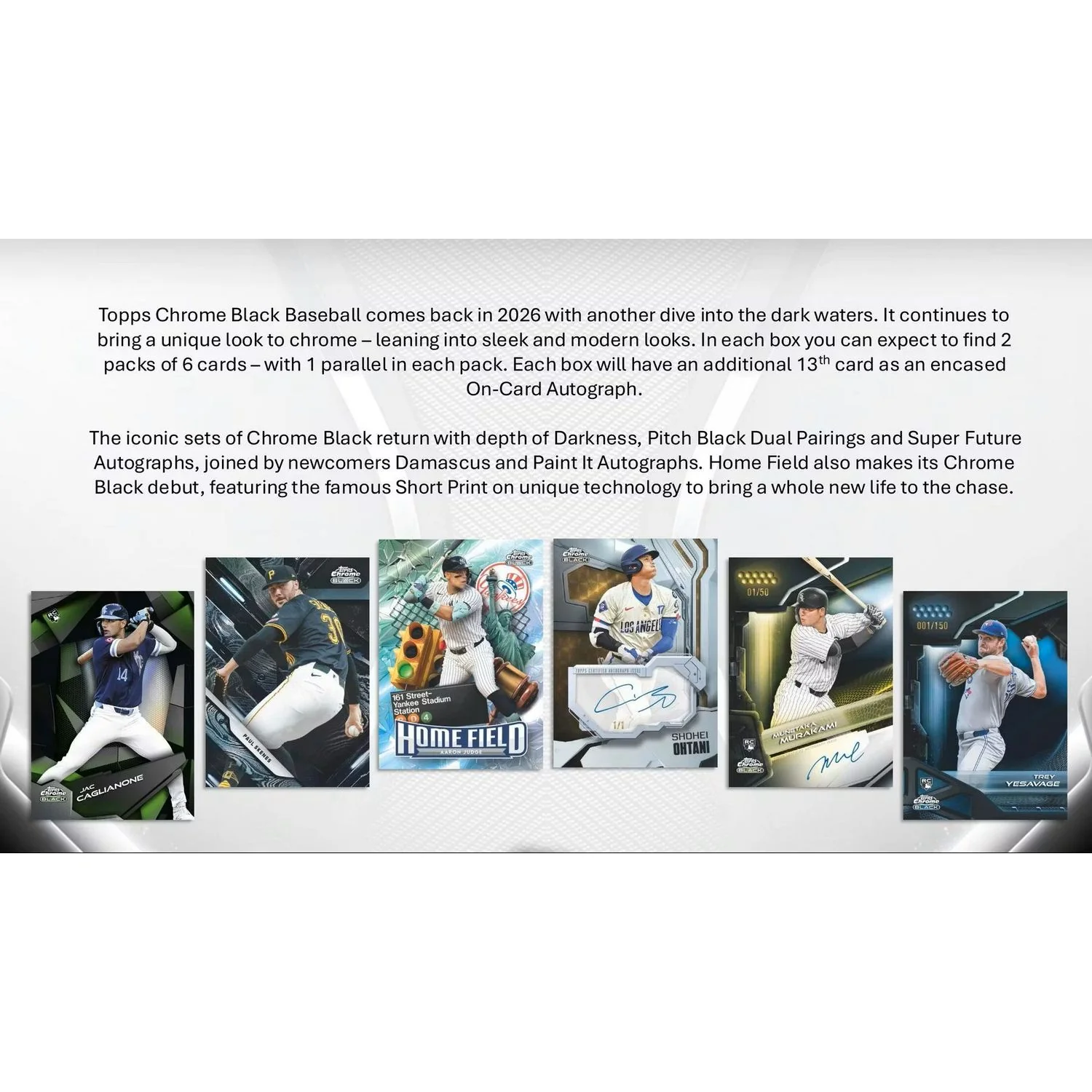 2026 Topps Chrome Black Baseball Hobby Box - Image 13