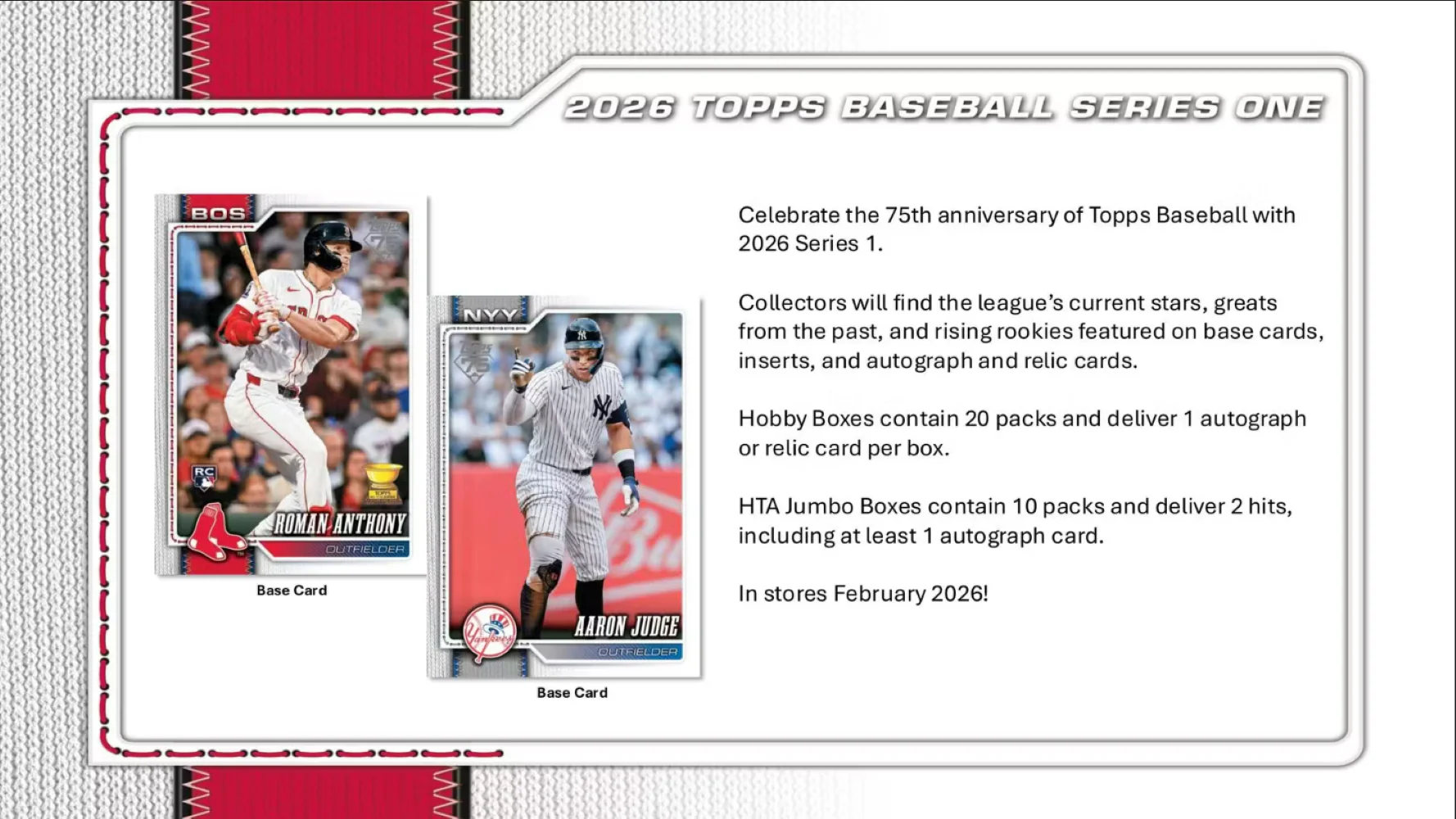 2026 Topps Series 1 Baseball Jumbo Box - Image 3