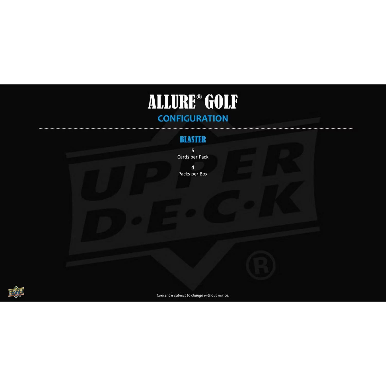 2026 Upper Deck Allure Golf Blaster Box - Image 9