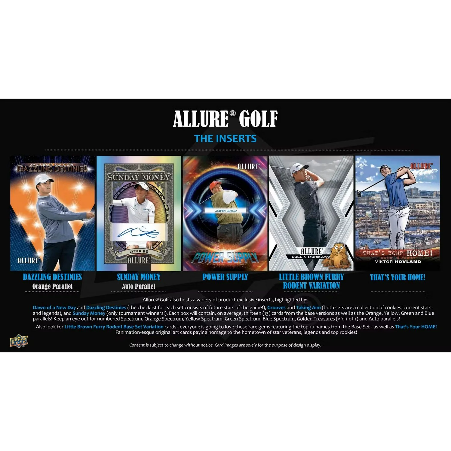 2026 Upper Deck Allure Golf Hobby Box *Contact Us To Order* - Image 8