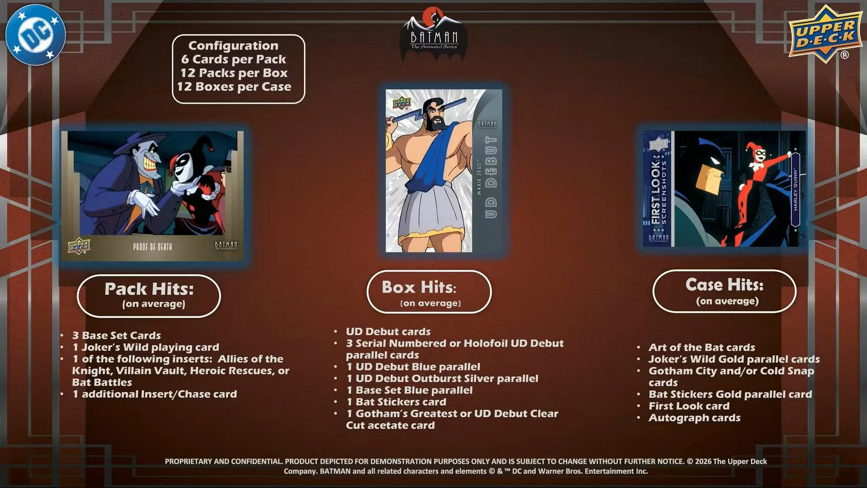 2026 Upper Deck Batman the Animated Series Hobby Box *Contact Us To Order* - Image 8
