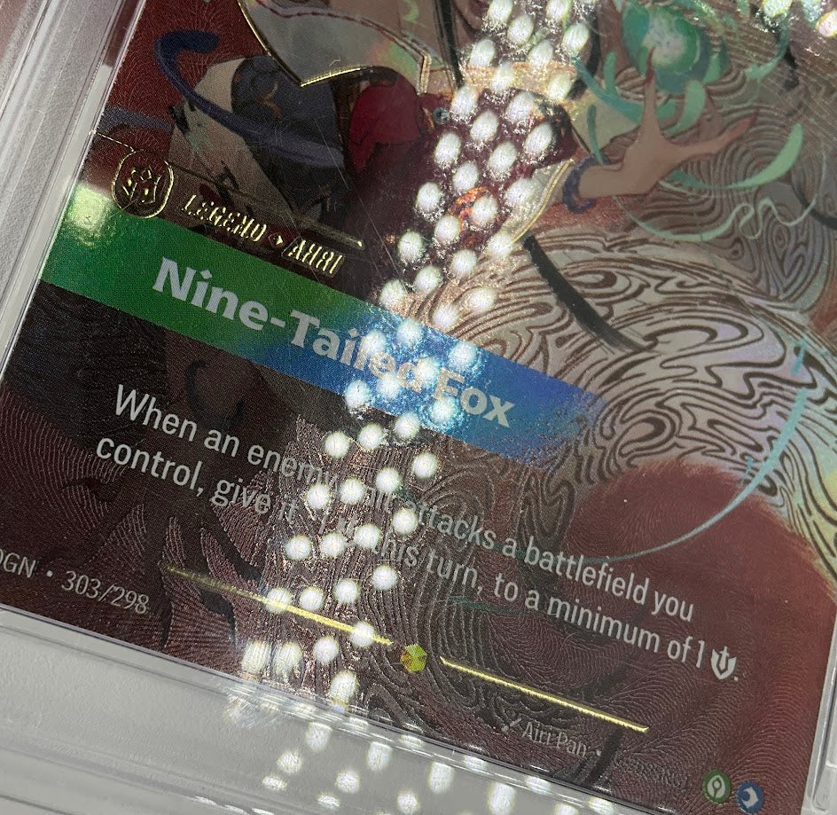 Ahri Nine-Tailed Fox Riftbound Overnumber #303 PSA 10 - Image 5