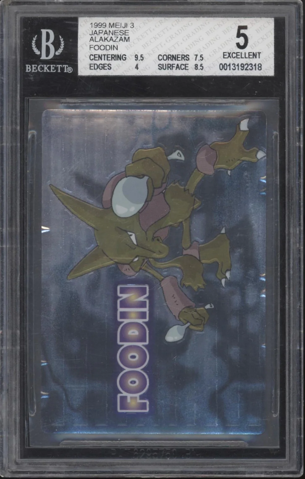 Alakazam Pokemon Meiji 3 Foodin Japanese Beckett 5