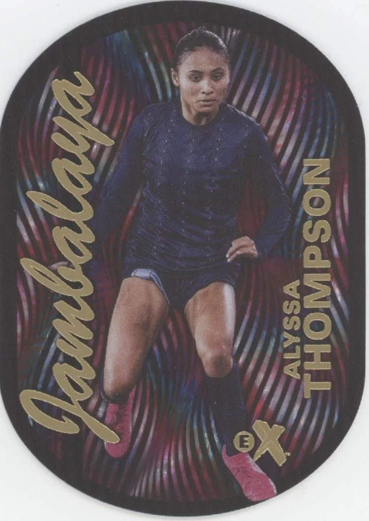 Alyssa Thompson 2024 Skybox Metal Universe Champions Jambalaya Die-Cut AT of 22