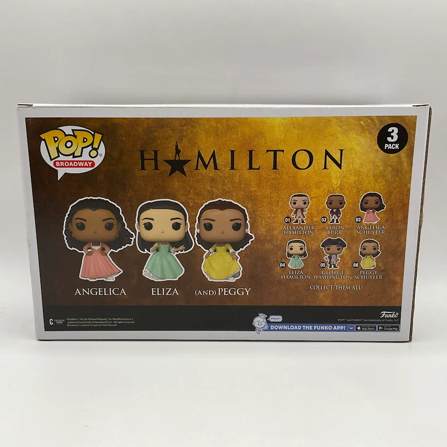 Angelica / Eliza / Peggy Funko Pop! Hamilton 3 Pack Barnes & Noble Exclusive - Image 3