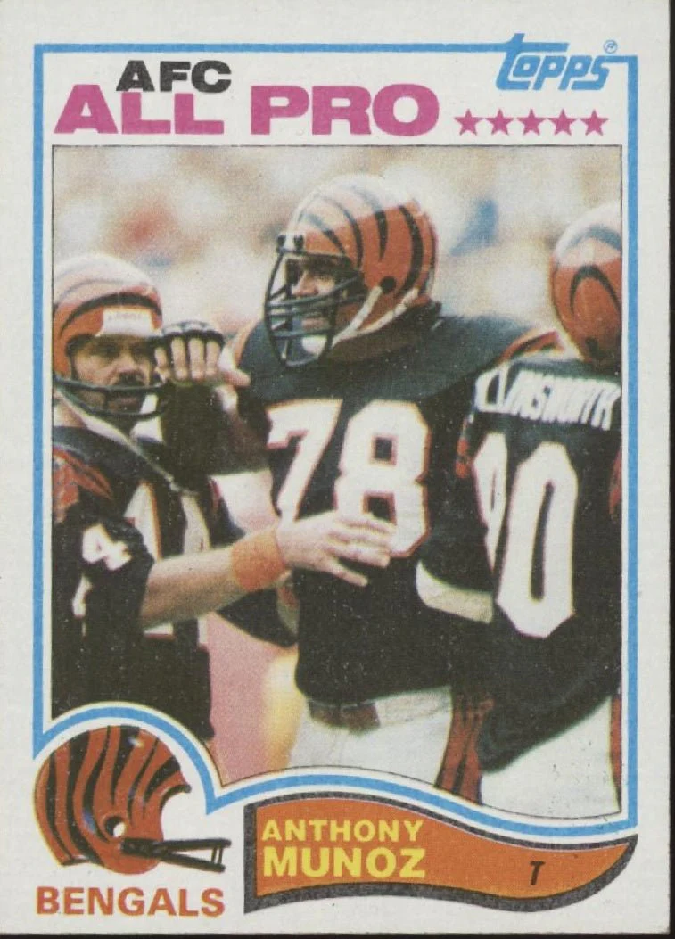 Anthony Munoz 1982 Topps RC #51 Cincinnati Bengals #2