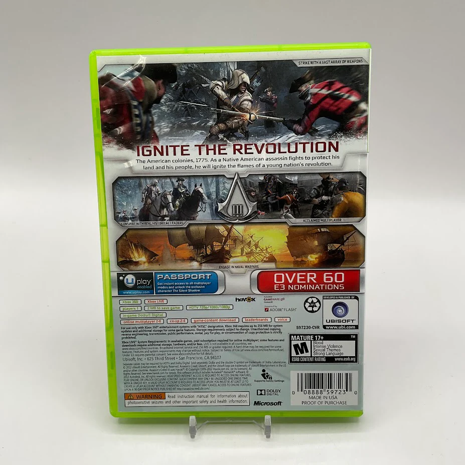 Assassin's Creed III [Gamestop Edition] Xbox 360 Used - Image 2