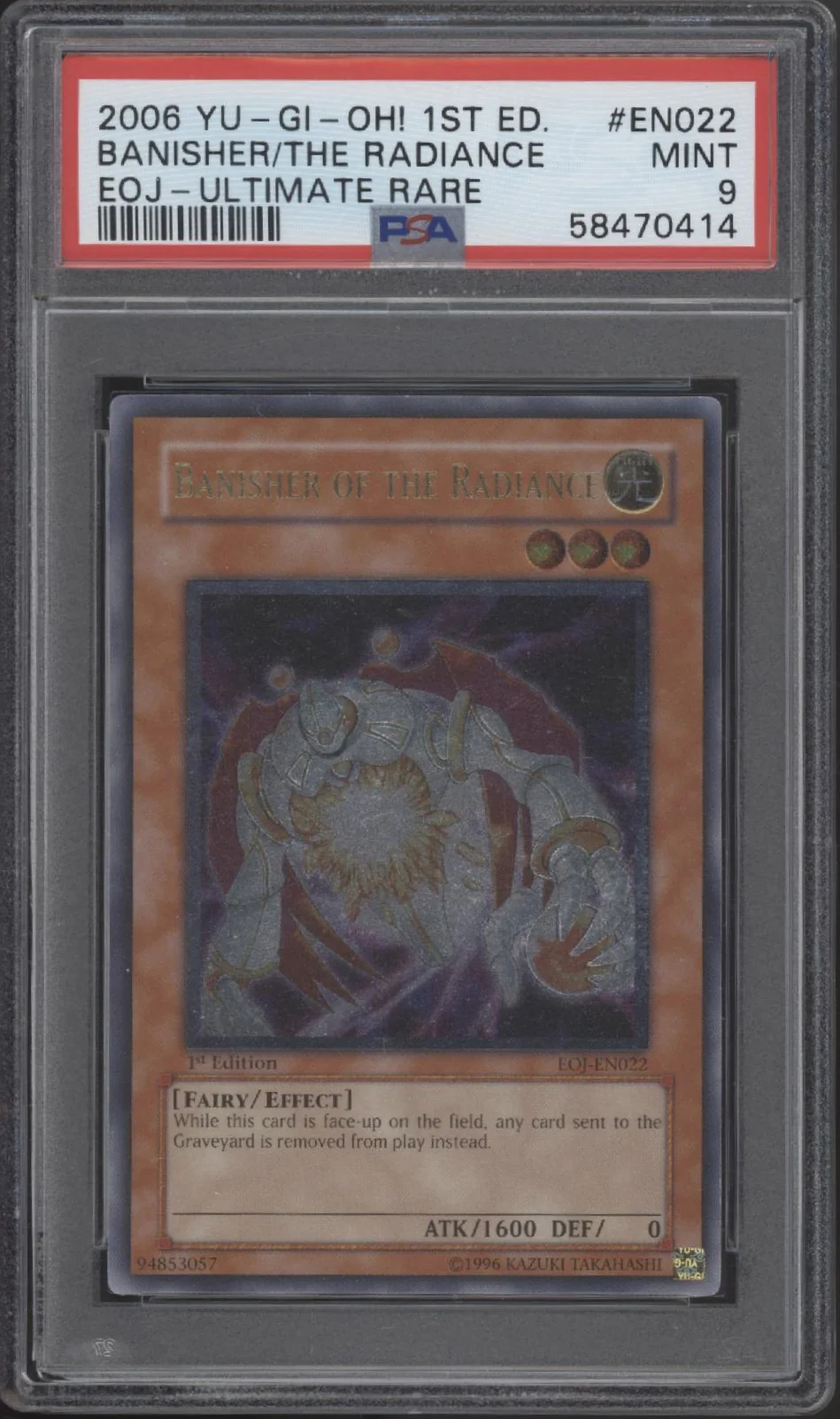 Banisher of the Radiance Yu-Gi-Oh! EOJ Ultimate Rare #EN022 PSA 9
