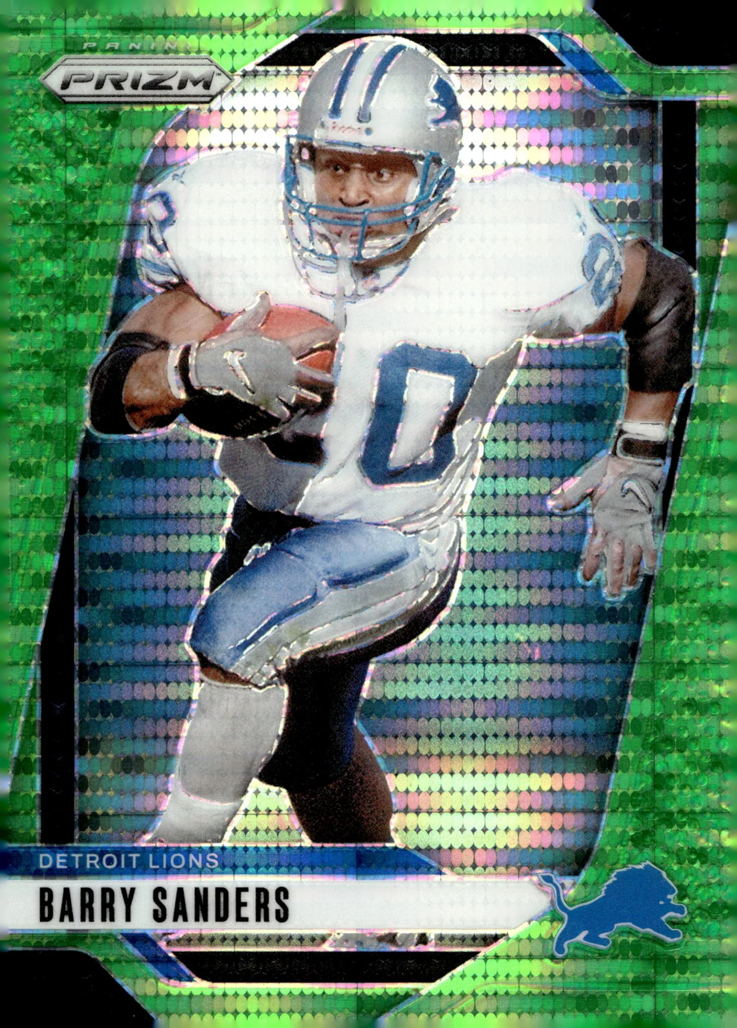 Barry Sanders 2024 Panini Prizm Neon Green Pulsar Prizm #99