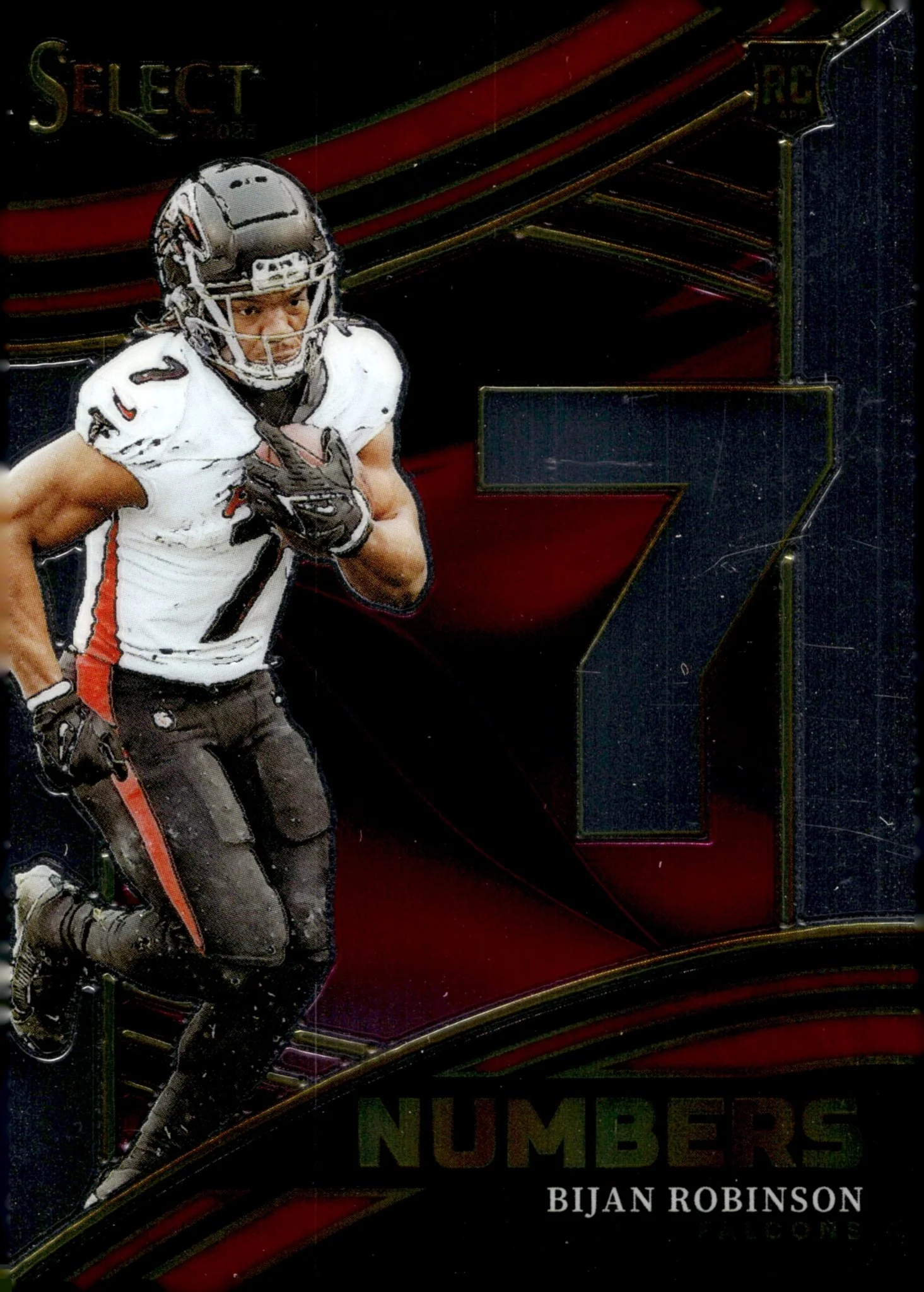 Bijan Robinson 2023 Panini Select Numbers 7 RC #NMB-BRO #2