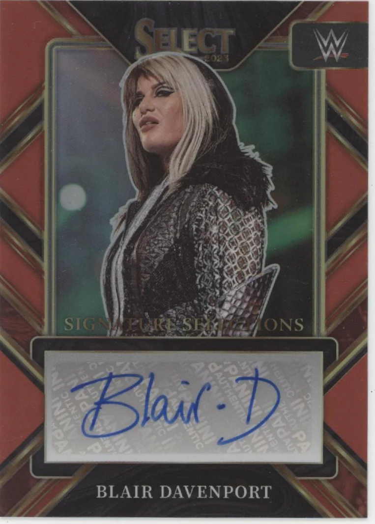 Blair Davenport 2023 Panini Select Signature Selections Red Prizm Auto 42/49