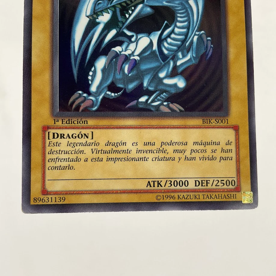 Blue-Eyes White Dragon Yu-Gi-Oh! Ultra Rare 1st Edition Spanish BIK-S001 #1 - Image 4