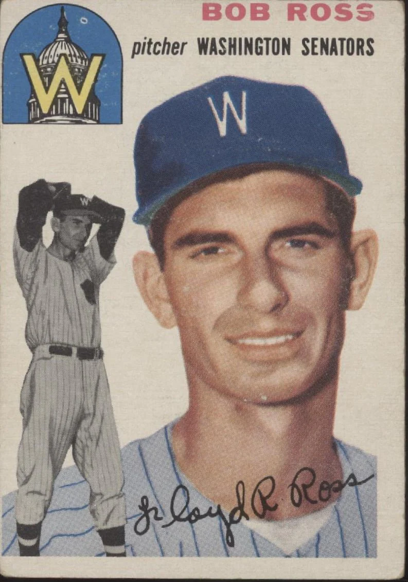 Bob Ross 1954 Topps #189 Washington Senators VG