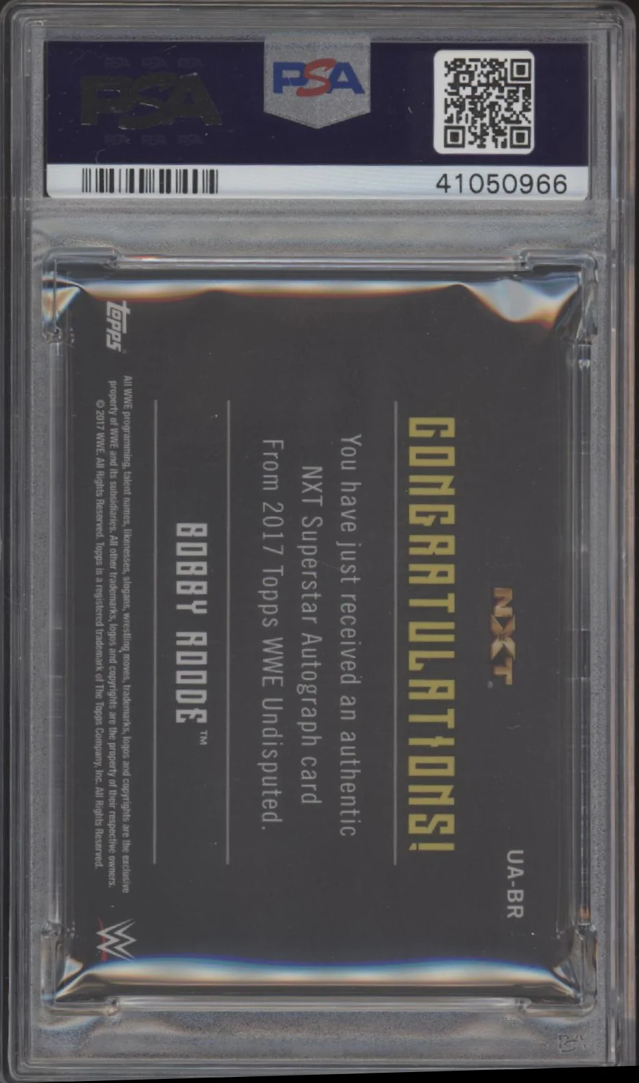 Bobby Roode 2017 Topps Undisputed Green Auto 13/25 #UA-BR PSA 9 - Image 2