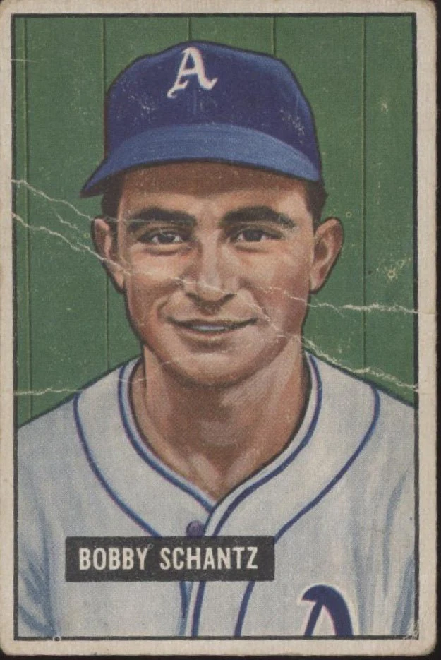 Bobby Schantz 1951 Bowman #227 Philadelphia Athletics GD #1