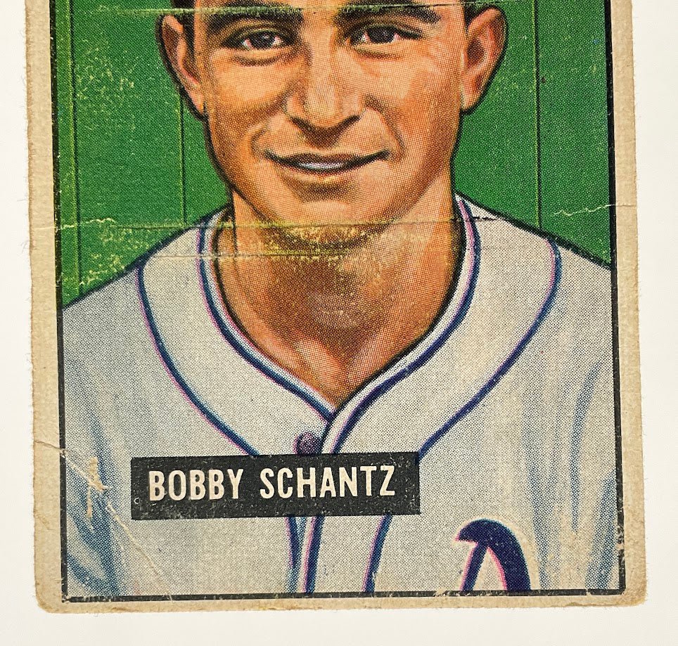 Bobby Schantz 1951 Bowman #227 Philadelphia Athletics GD #2 - Image 4