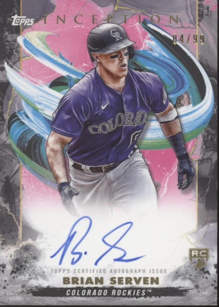 Brian Serven 2023 Topps Inception Rookies & Emerging Stars RC Auto 04/99