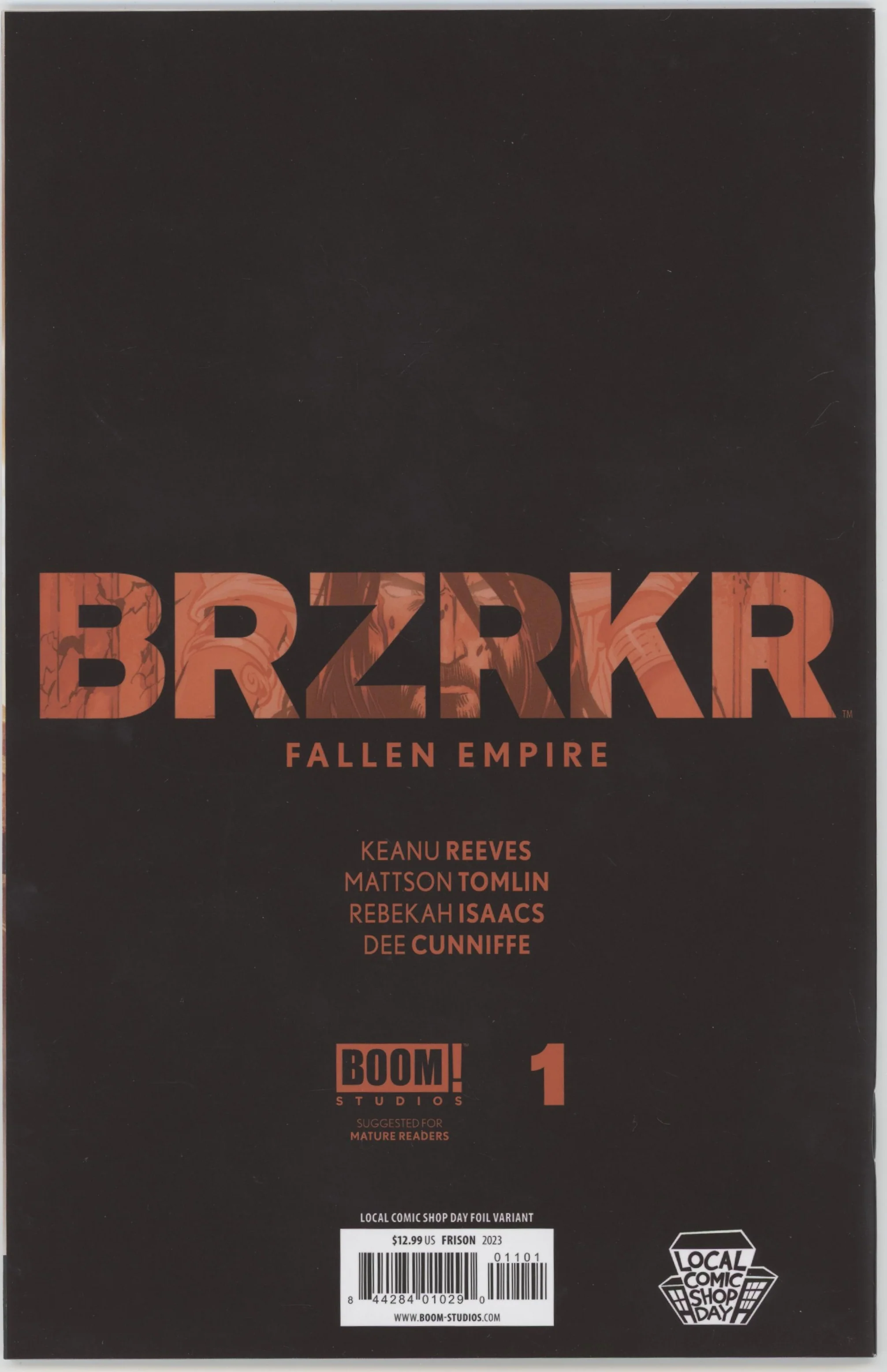 Brzrkr Fallen Empire Issue #1LCSD Local Comic Shop Day Edition - Image 2
