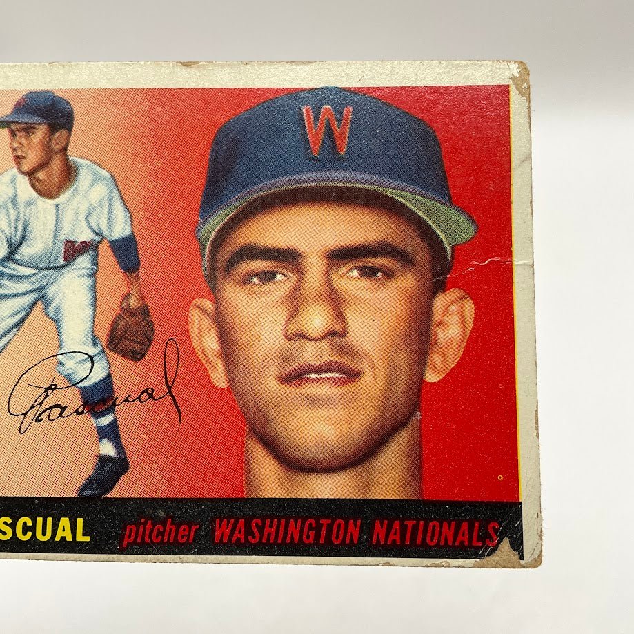 Camilo Pascual 1955 Topps RC #84 Washington Senators GD - Image 3