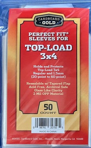 Cardboard Gold: Perfect Fit Sleeves for 3"x4" Toploaders (20pt to 60pt)