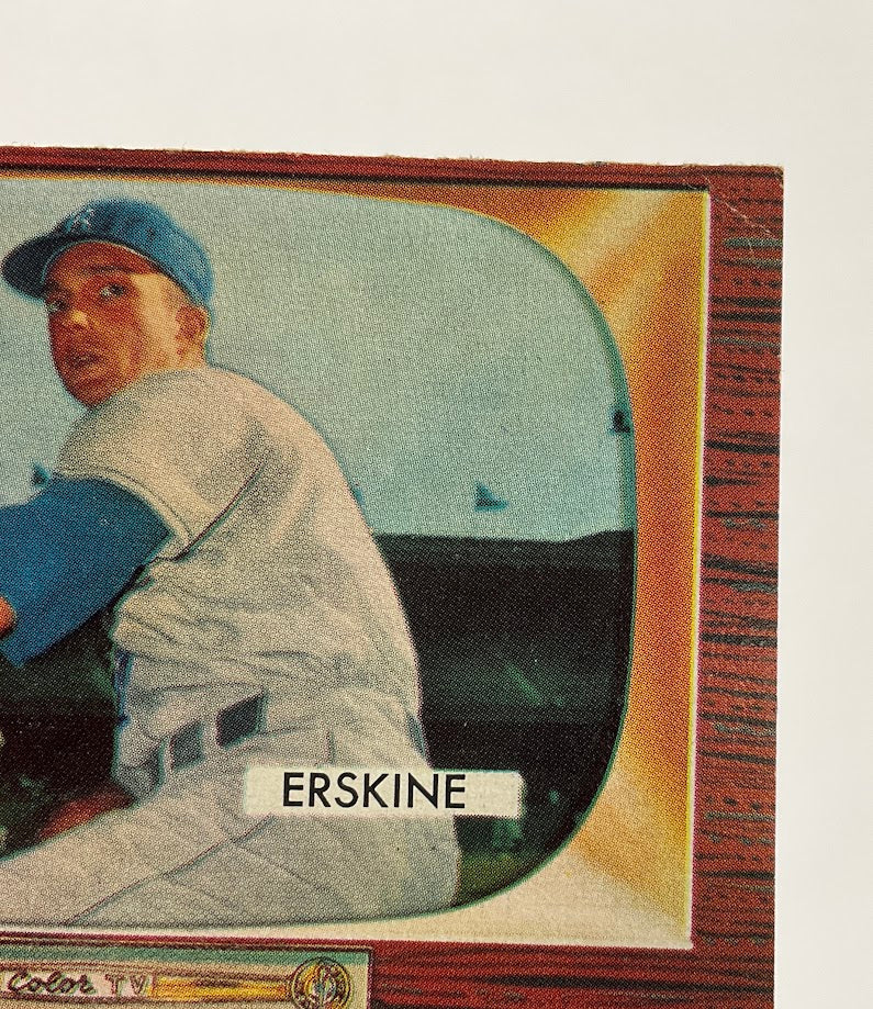 Carl Erskine 1955 Bowman #170 Brooklyn Dodgers VG #2 - Image 3