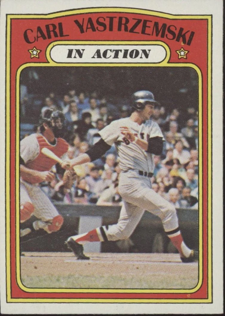 Carl Yastrzemski 1972 Topps In Action #38 Boston Red Sox VG-EX #2