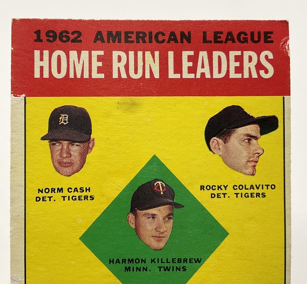 Cash Colavito Killebrew Wagner Gentile Maris 1963 Topps Home Run Leaders #4 VG - Image 3