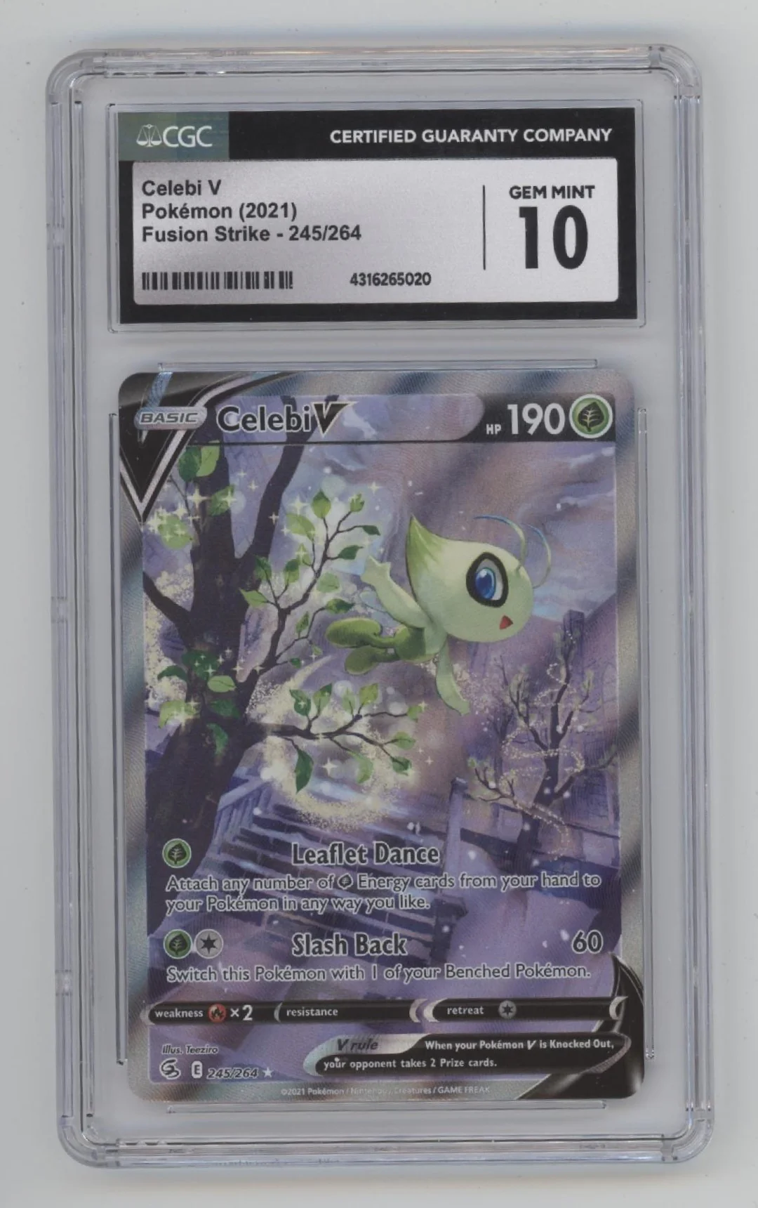 Celebi V Pokemon Fusion Strike #245 CGC 10
