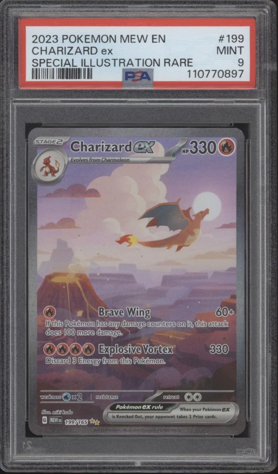 Charizard ex Pokemon 151 Special Illustration Rare #199 PSA 9 #1