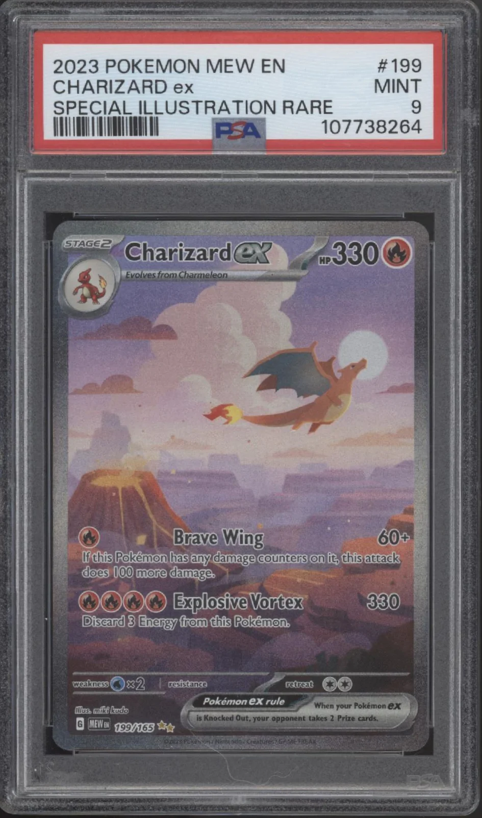 Charizard ex Pokemon 151 Special Illustration Rare #199 PSA 9