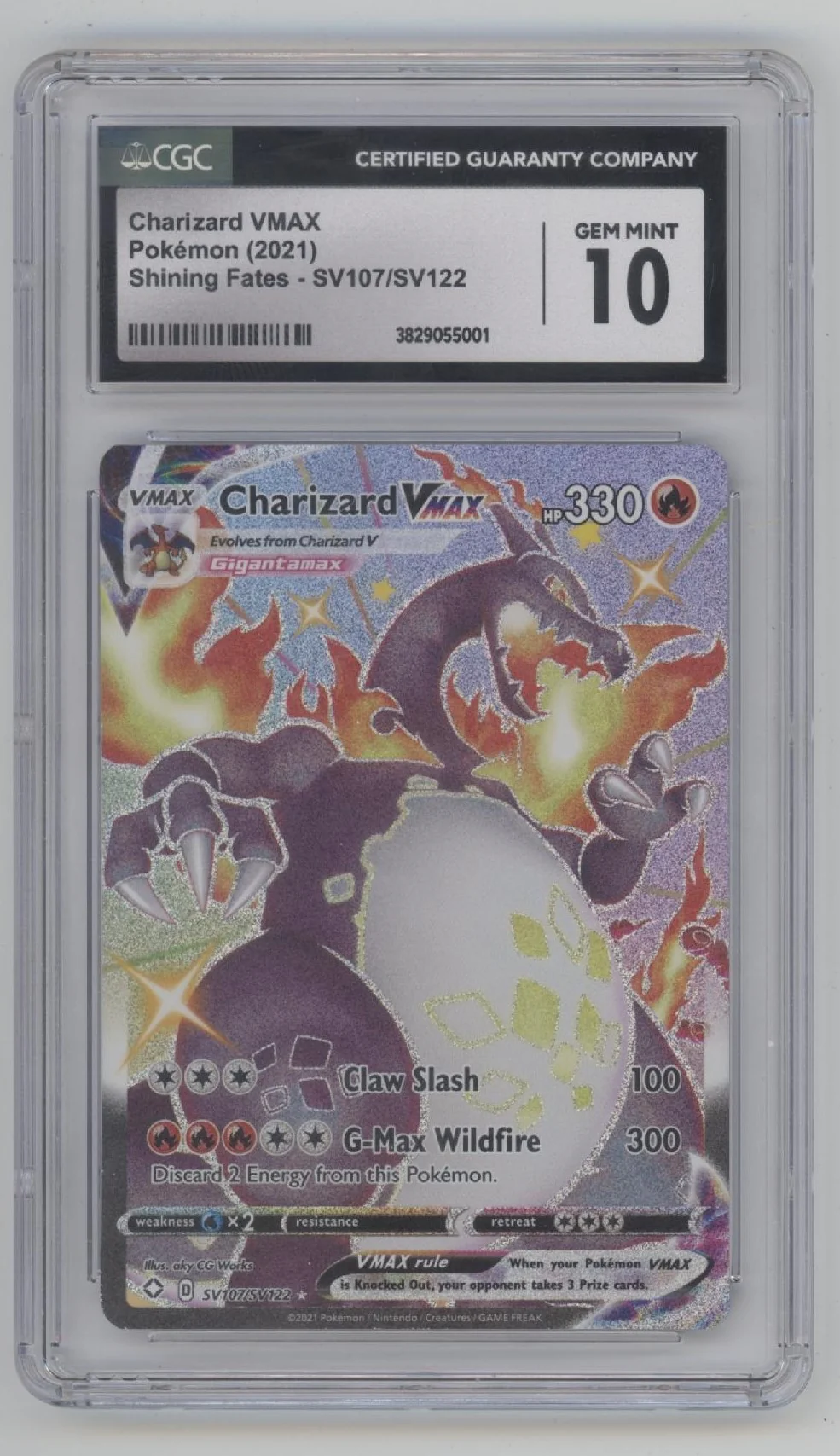 Charizard VMAX Pokemon Shining Fates #SV107 CGC 10