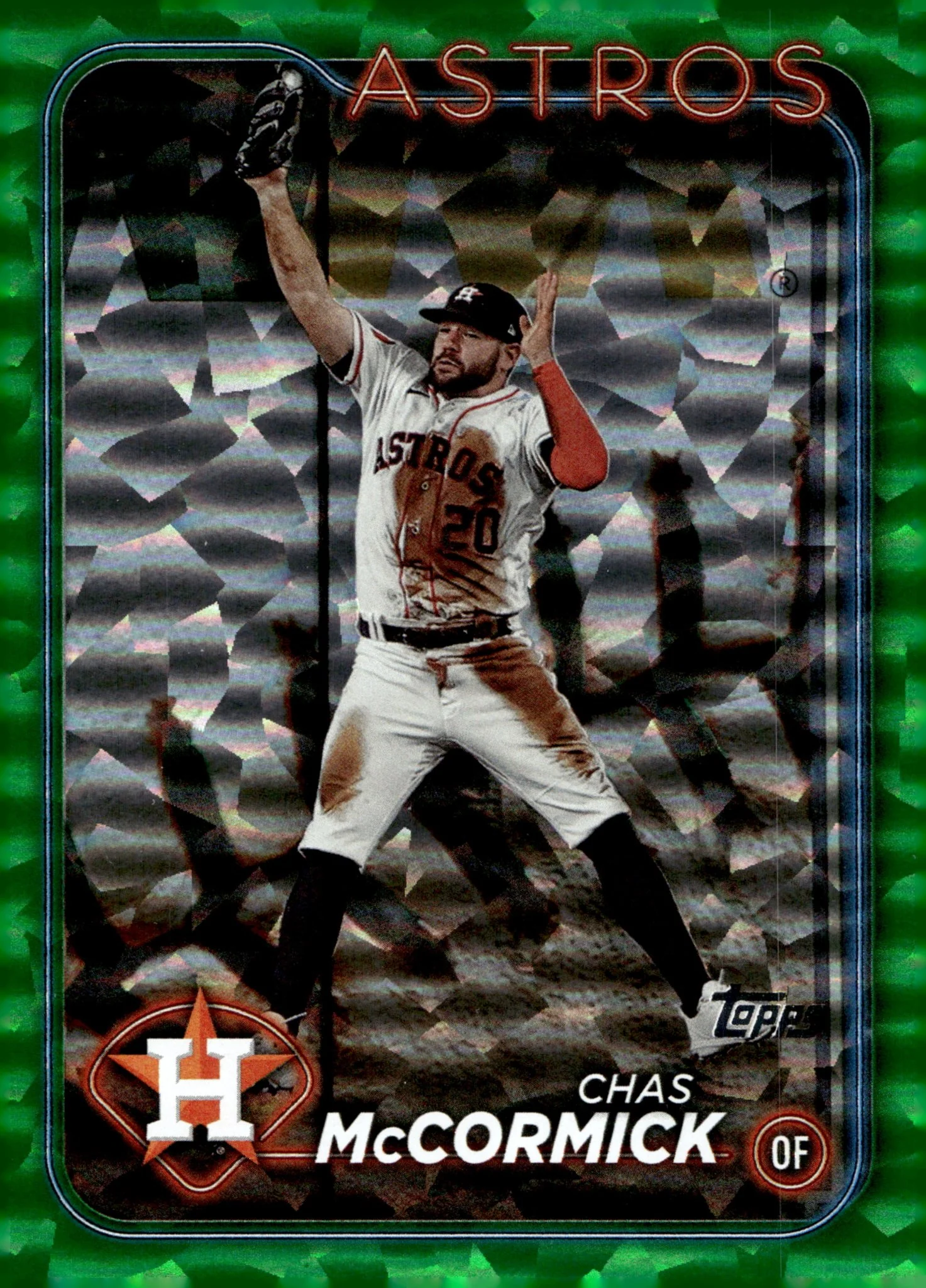 Chas McCormick 2024 Topps Series 1 Green Foilboard 248/499 #203