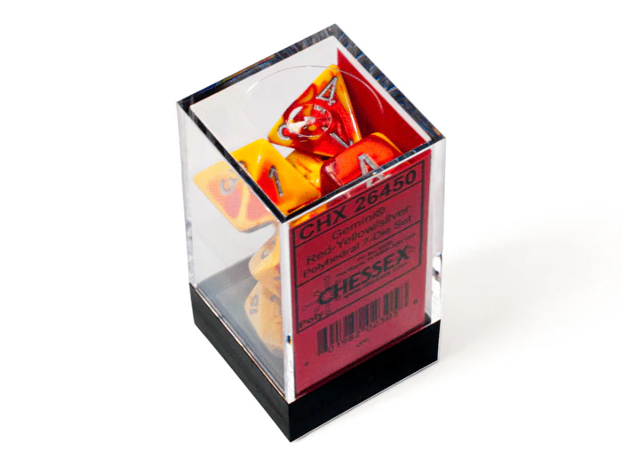 Chessex: Gemini Red/Yellow Polyhedral 7-Dice Set