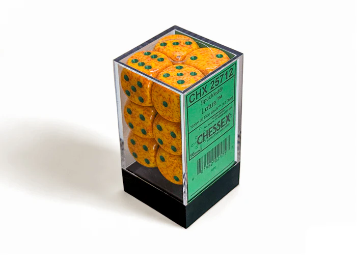 Chessex: Speckled Lotus 16mm d6 Dice Block (12 Dice)