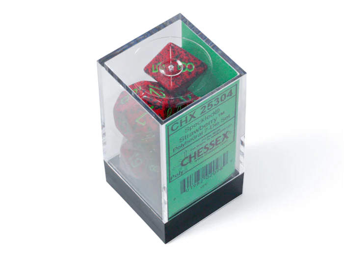 Chessex: Speckled Strawberry Polyhedral 7-Dice Set