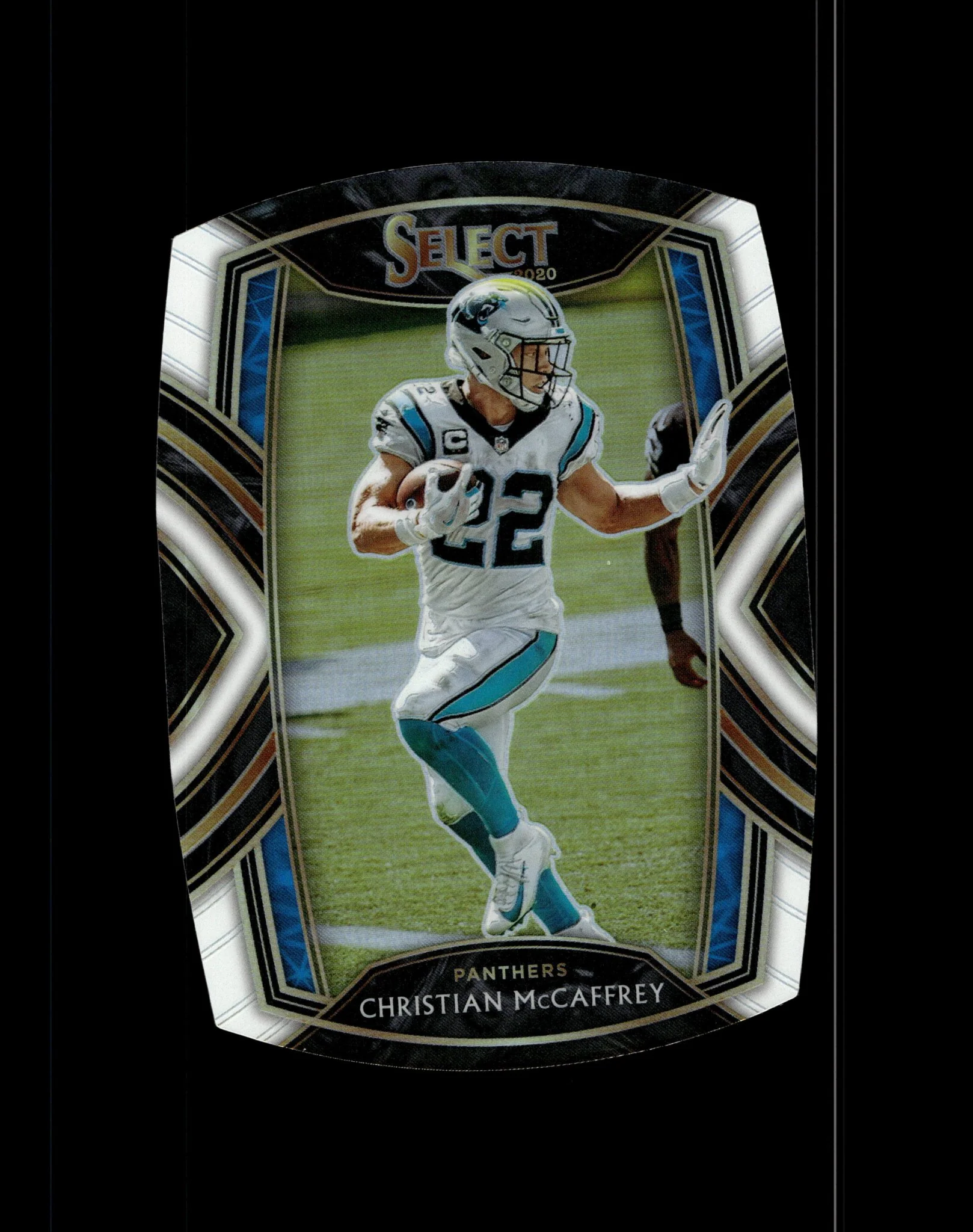 Christian McCaffrey 2020 Panini Select Die-Cut White Prizm #207