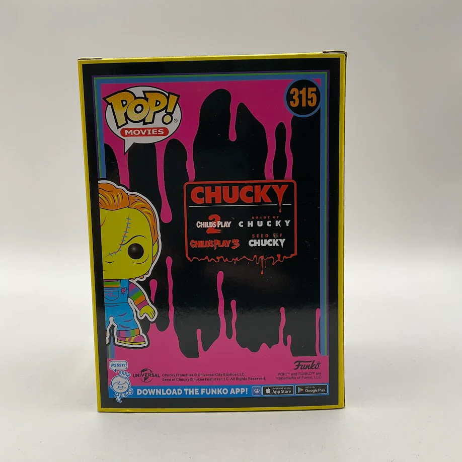Chucky (Blacklight) Funko Pop! Bride of Chucky #315 Entertainment Earth - Image 3