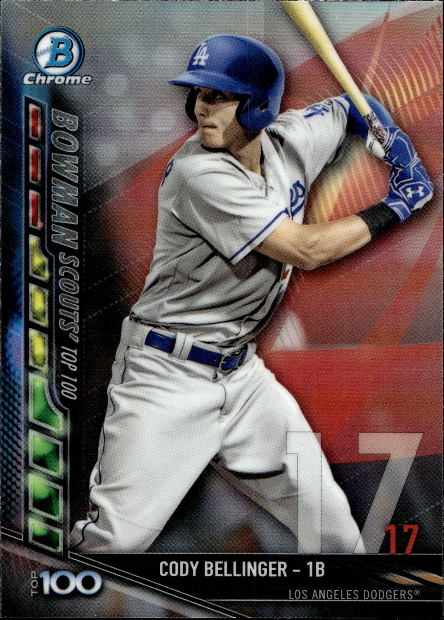 Cody Bellinger 2017 Bowman Chrome Bowman Scouts' Top 100 Refractor #BTP-17