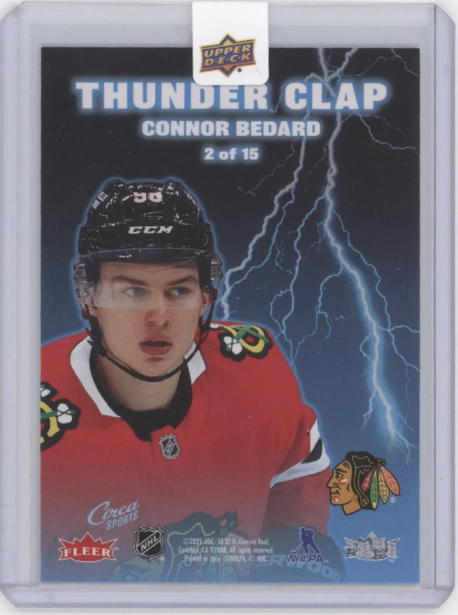 Connor Bedard 2025 Upper Deck Fleer Ultra Thunder Clap #2 #2 - Image 2