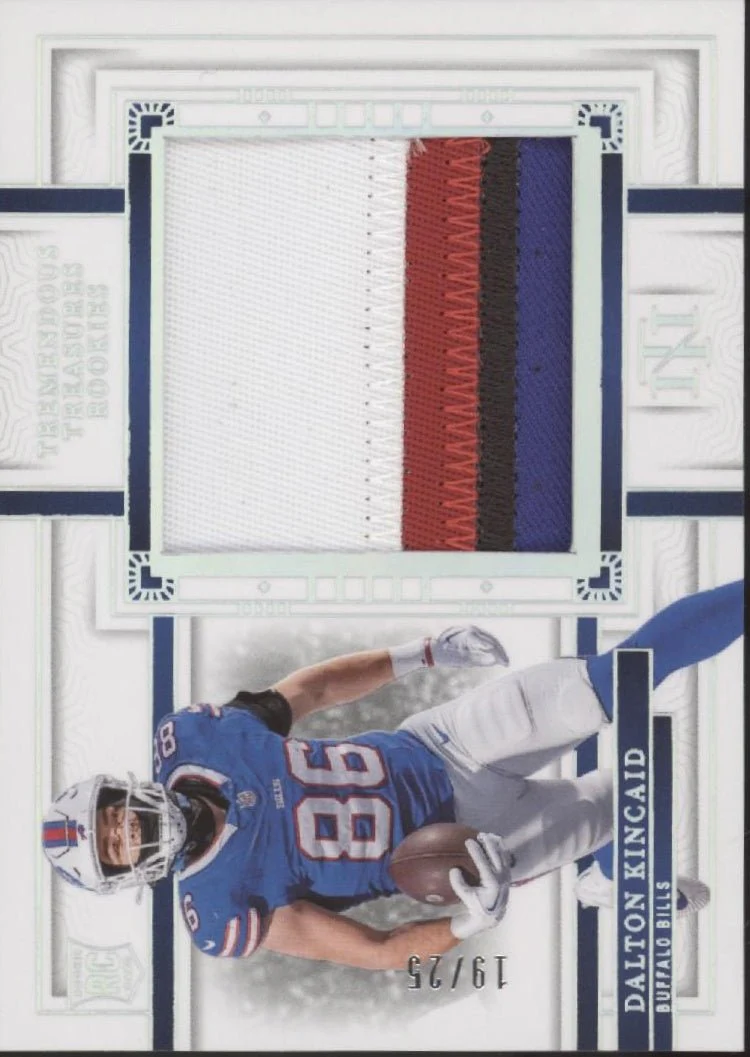 Dalton Kincaid 2023 Panini National Treasures Tremendous Treasures Swatch RC /25